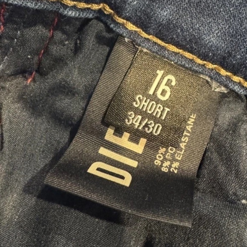 Diesel Women’s Jeans 34x30 Y2K Side Stripe Logo Vintage Mid Rise Denim - Picture 5 of 8